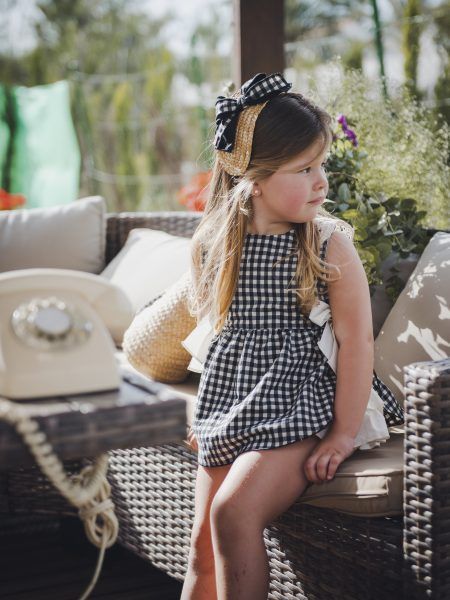 DIADEMA PAJA CON LAZO VICHY