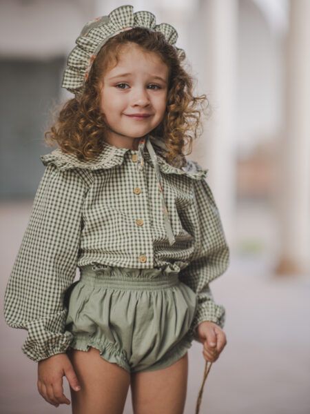 BLUSA VICHY CUELLO BABYDOLL INFANTIL