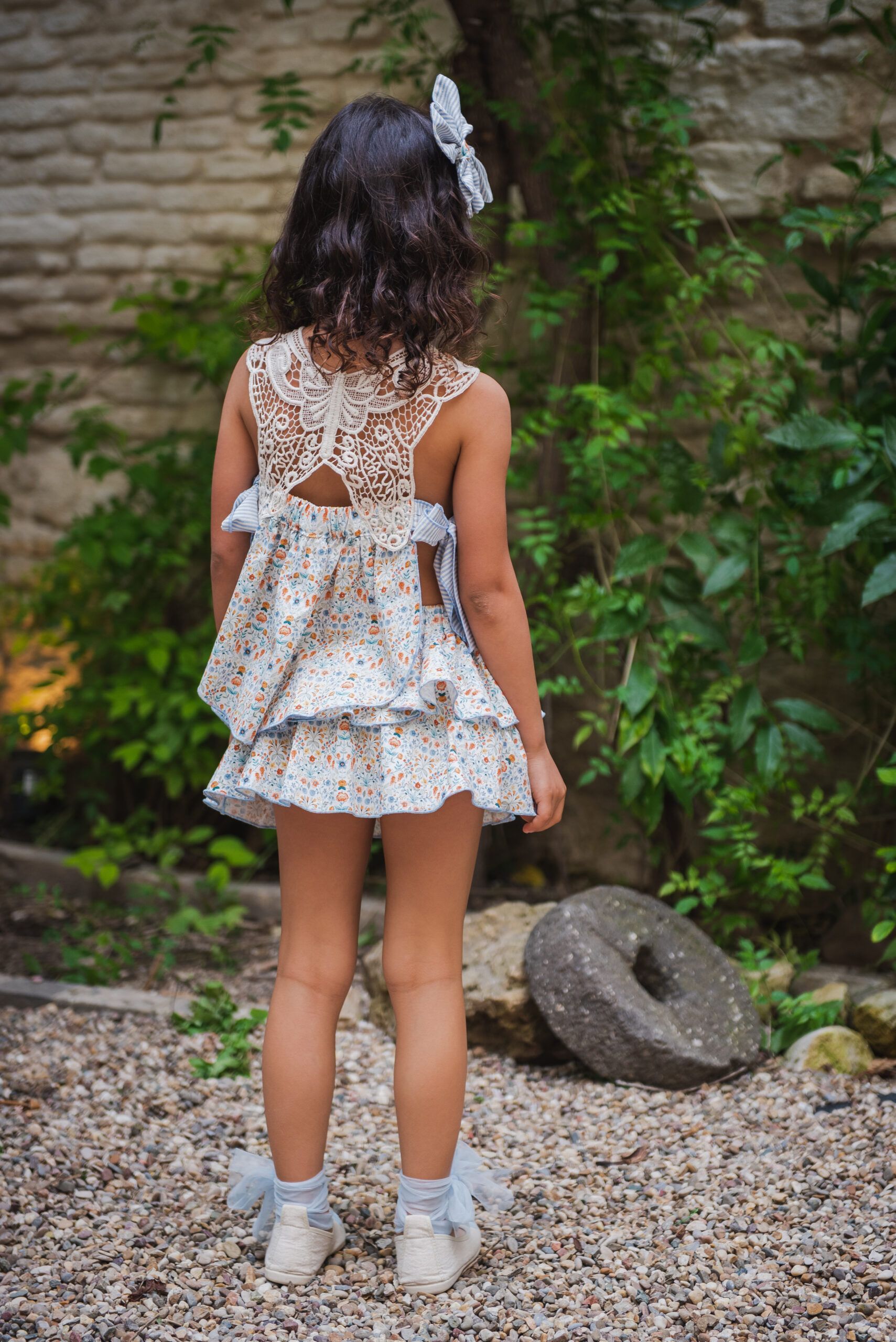 FALDA PANTALÓN CON VOLANTES MANDARINA - Imagen 2