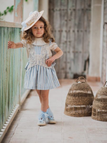 PETO FALDA MARIPOSA EN RAYAS