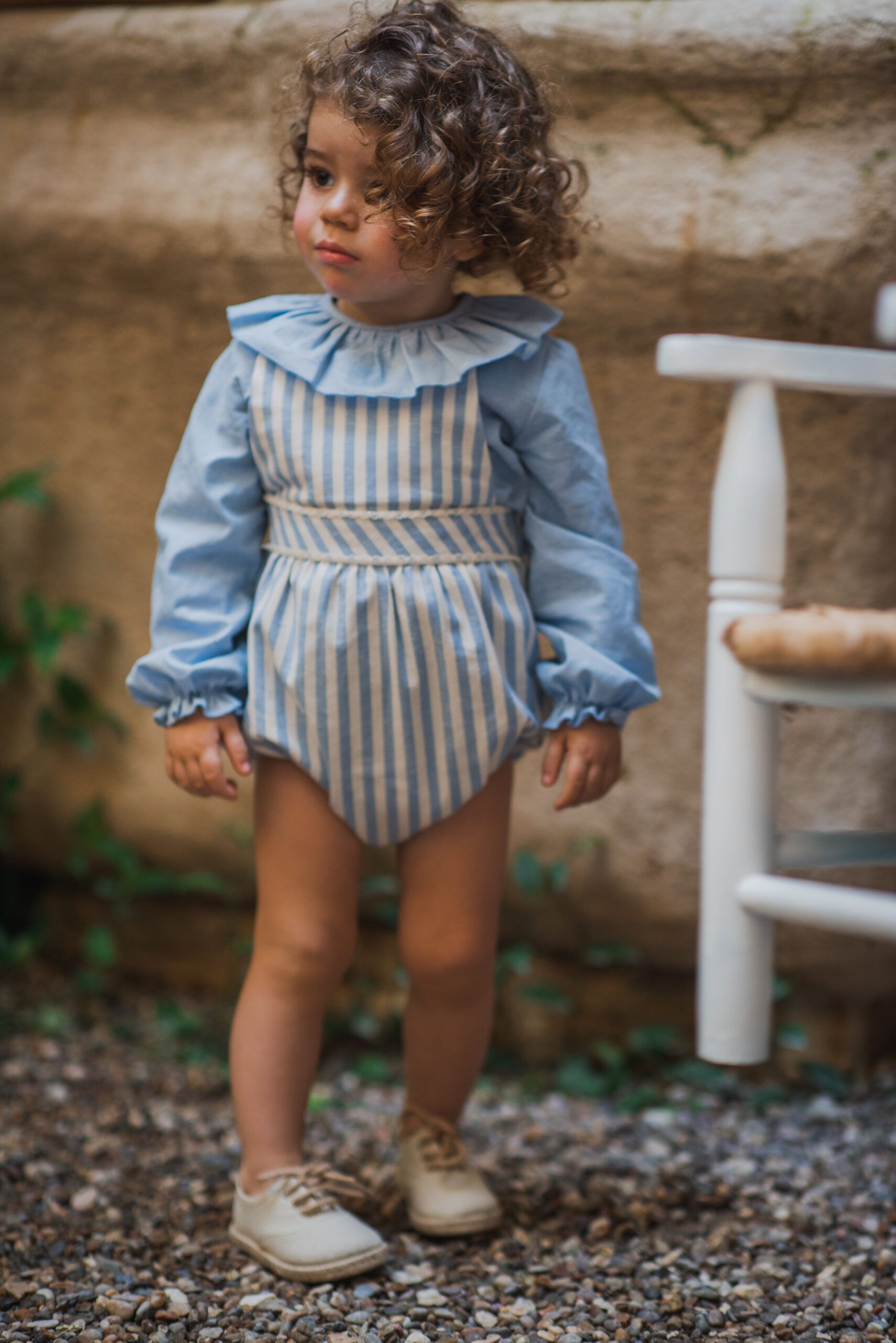 BLUSA VOLANTE BEBÉ M/LARGA-AZUL - Imagen 2
