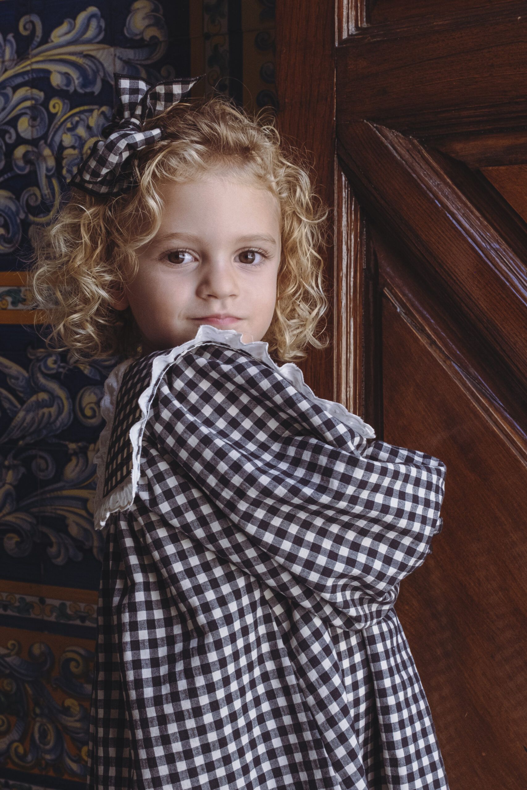 VESTIDO VICHY CON CUELLO CANESÚ