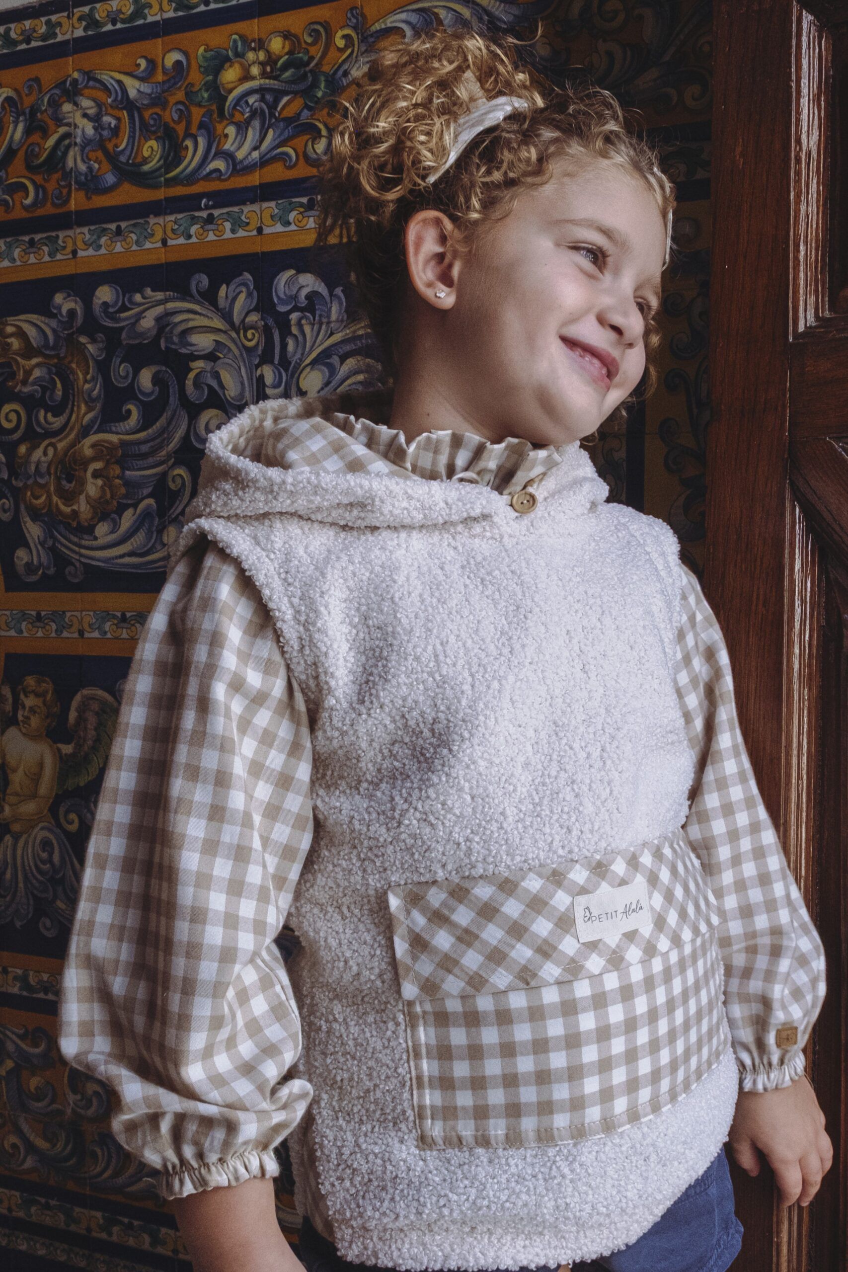 SUDADERA MOUTÓN/CUADROS - Imagen 2