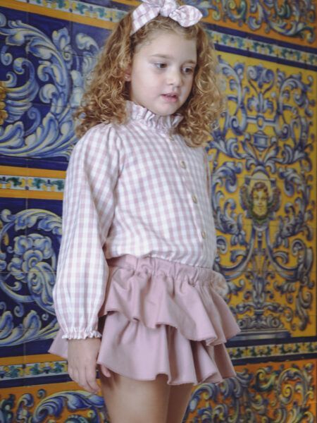 FALDA PANTALÓN ROSA PALO