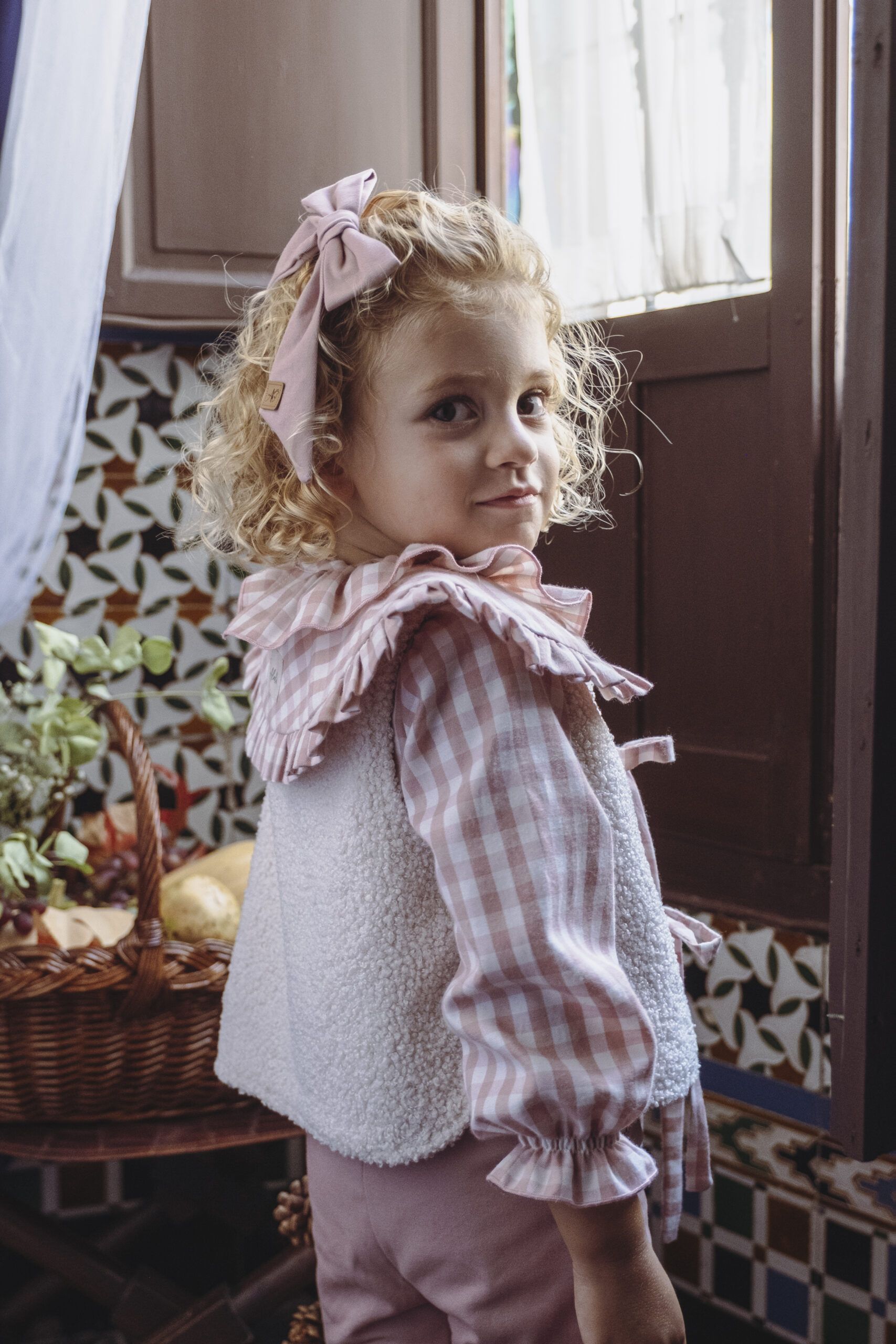 BLUSA PETIT CUADROS ROSA - Imagen 3