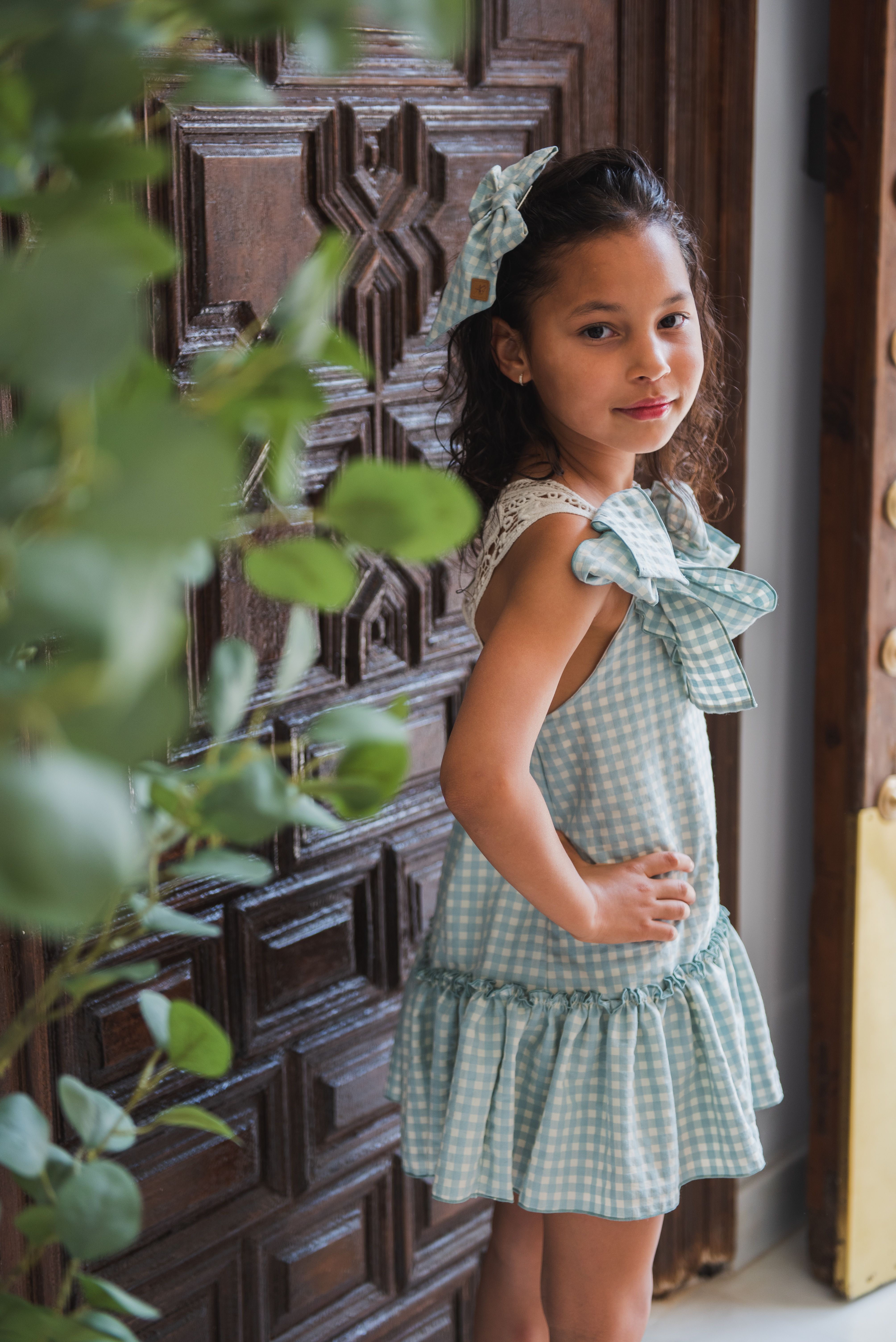 VESTIDO MARIPOSA VOLANTE VICHI AGUA