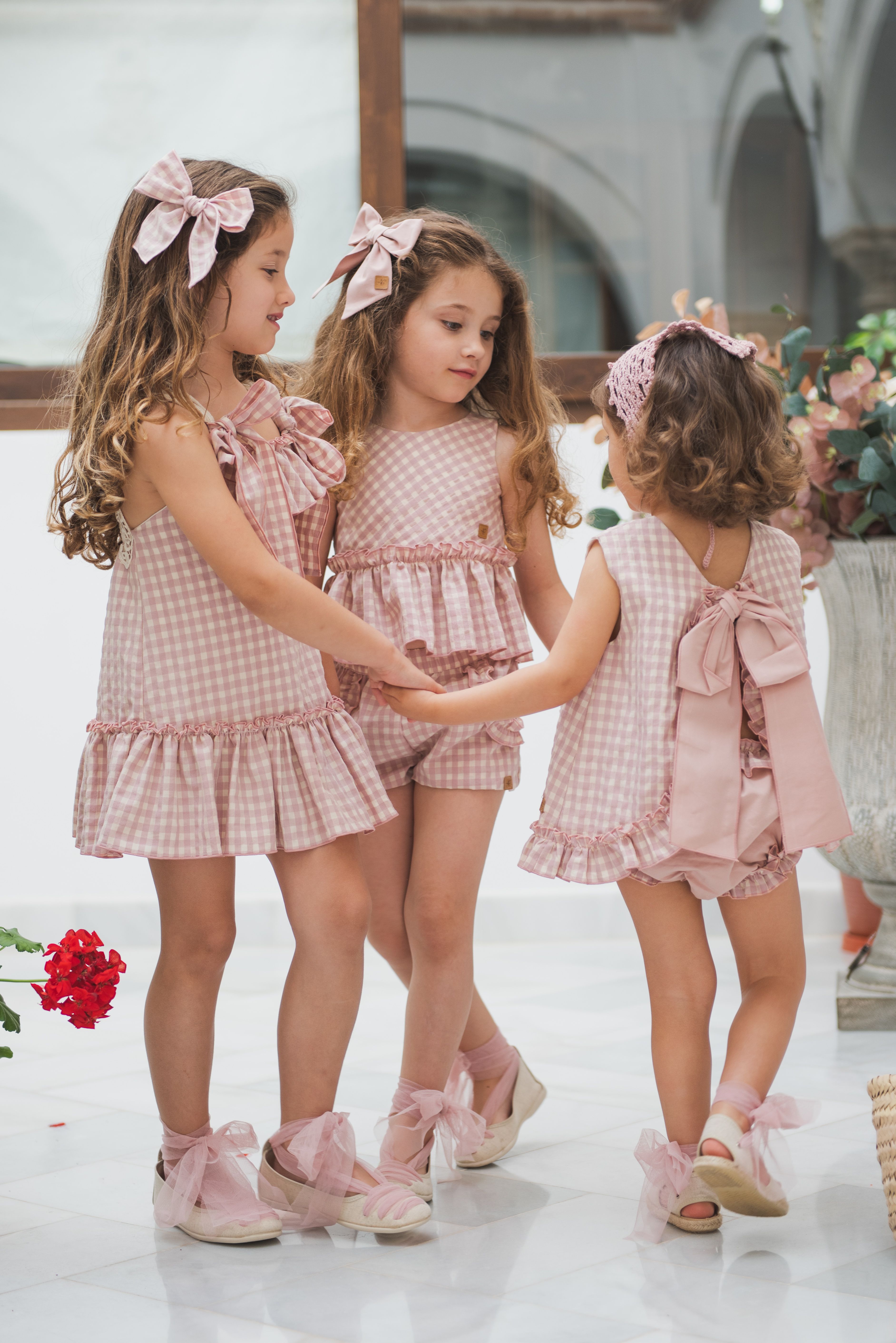 TOP VOLANTE VICHY ROSA - Imagen 3