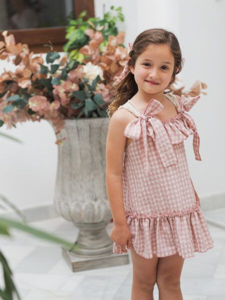 VESTIDO MARIPOSA VOLANTE VICHI ROSA