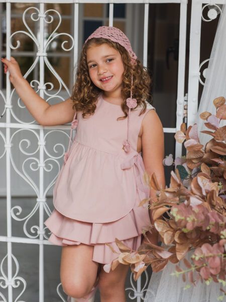 TOP DELANTAL MARIPOSA ROSA BALLET