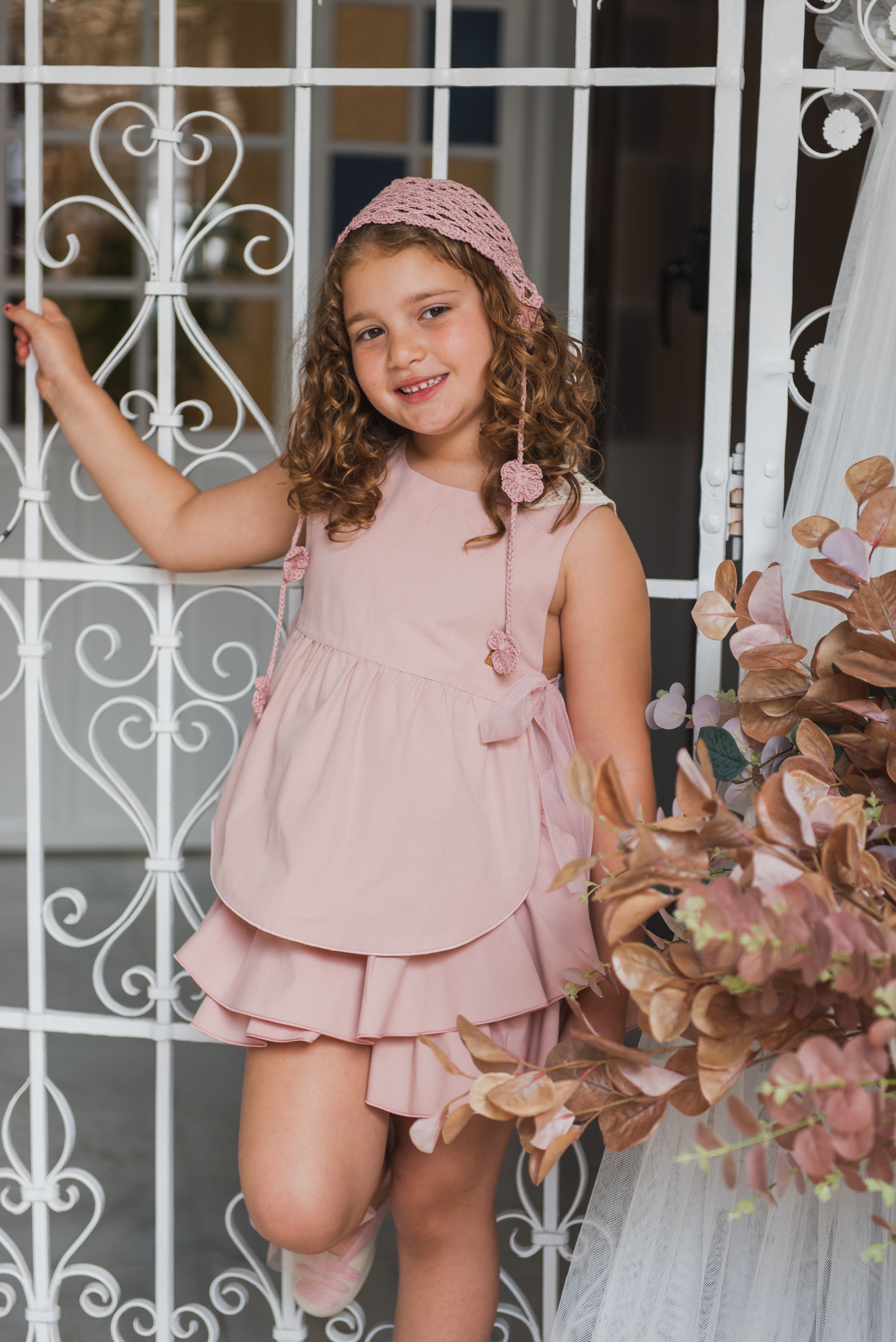 TOP DELANTAL MARIPOSA ROSA BALLET