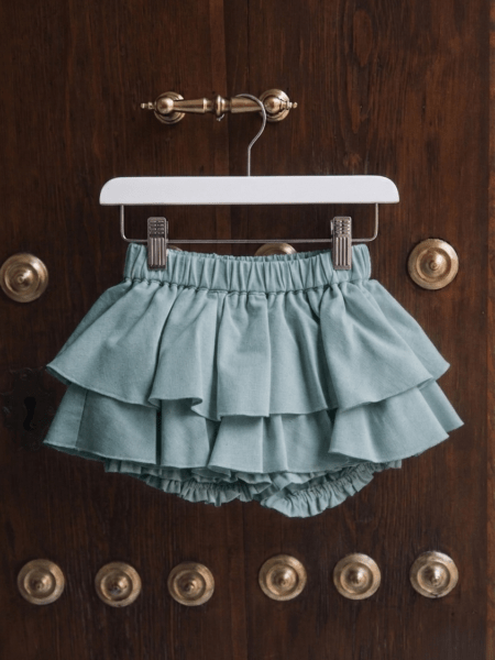 FALDA PANTALÓN VERDE AZULADO