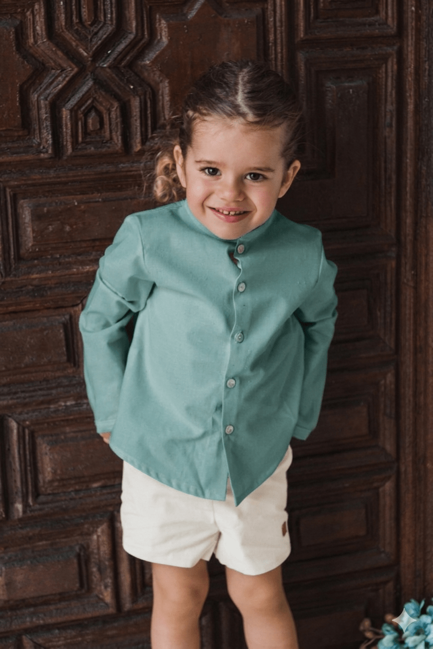 CAMISA VERDE AZULADO - Imagen 2