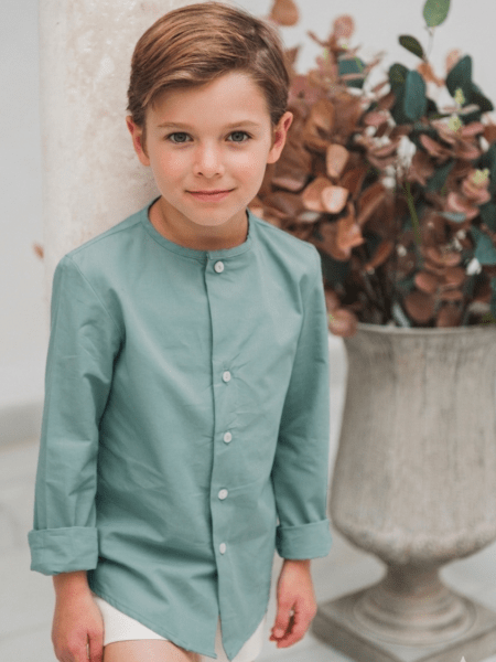 CAMISA VERDE AZULADO