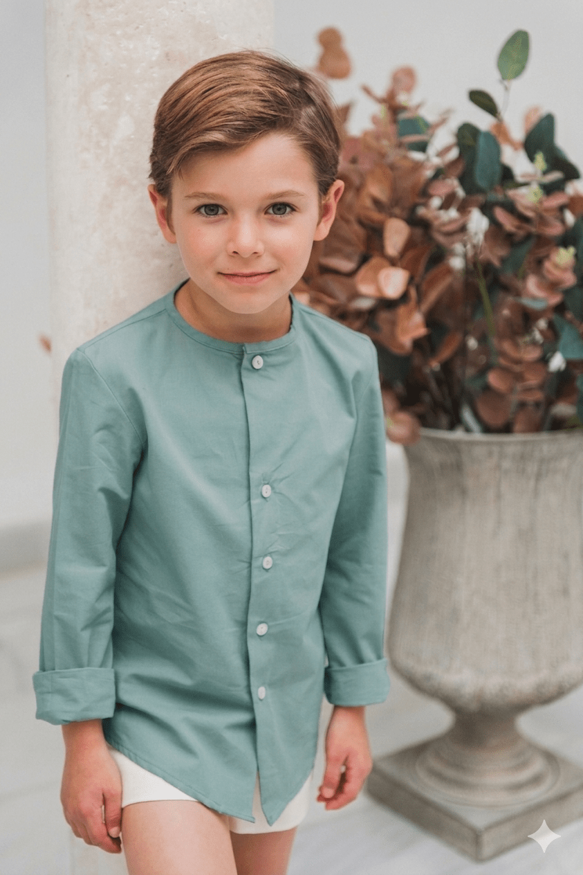 CAMISA VERDE AZULADO